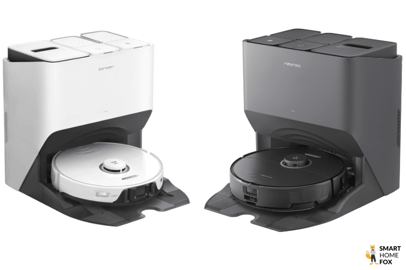 Der Roborock S8 Pro Ultra ist in weißer und schwarzer Farbe zu sehen.